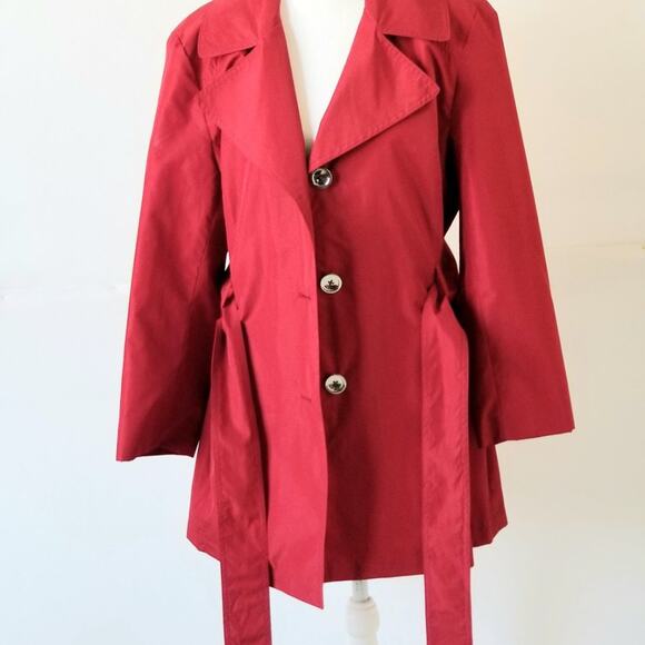 COVINGTON Outerwear Red Taffeta Classic - Size L - Picture 3 of 10